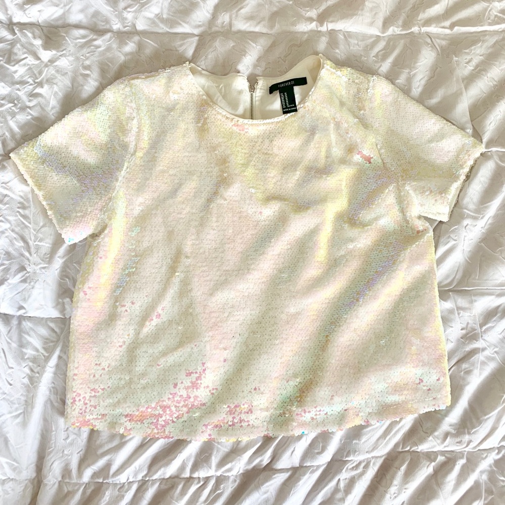 Forever 21 Sequined Crop Top